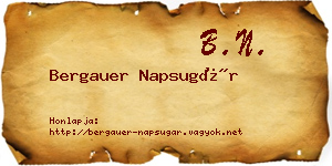Bergauer Napsugár névjegykártya
